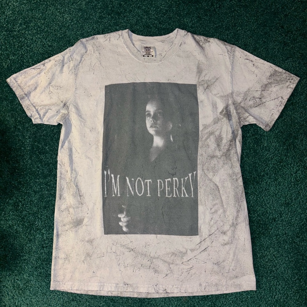 Women’s Wednesday Addams Print Grey Wash T-Shirt Size M